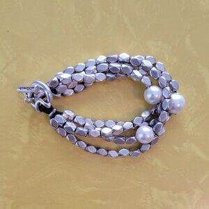 Uno de 50 End Pearl Bracelet